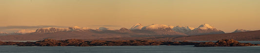 Sunset over Wester Ross and the Torridon mountain range, shot from the Isle of Skye.

This amazing landscape is available in A3, A2 and A1 sizes, as print only, or with a choice of wooden frames in White, Black and Oak.